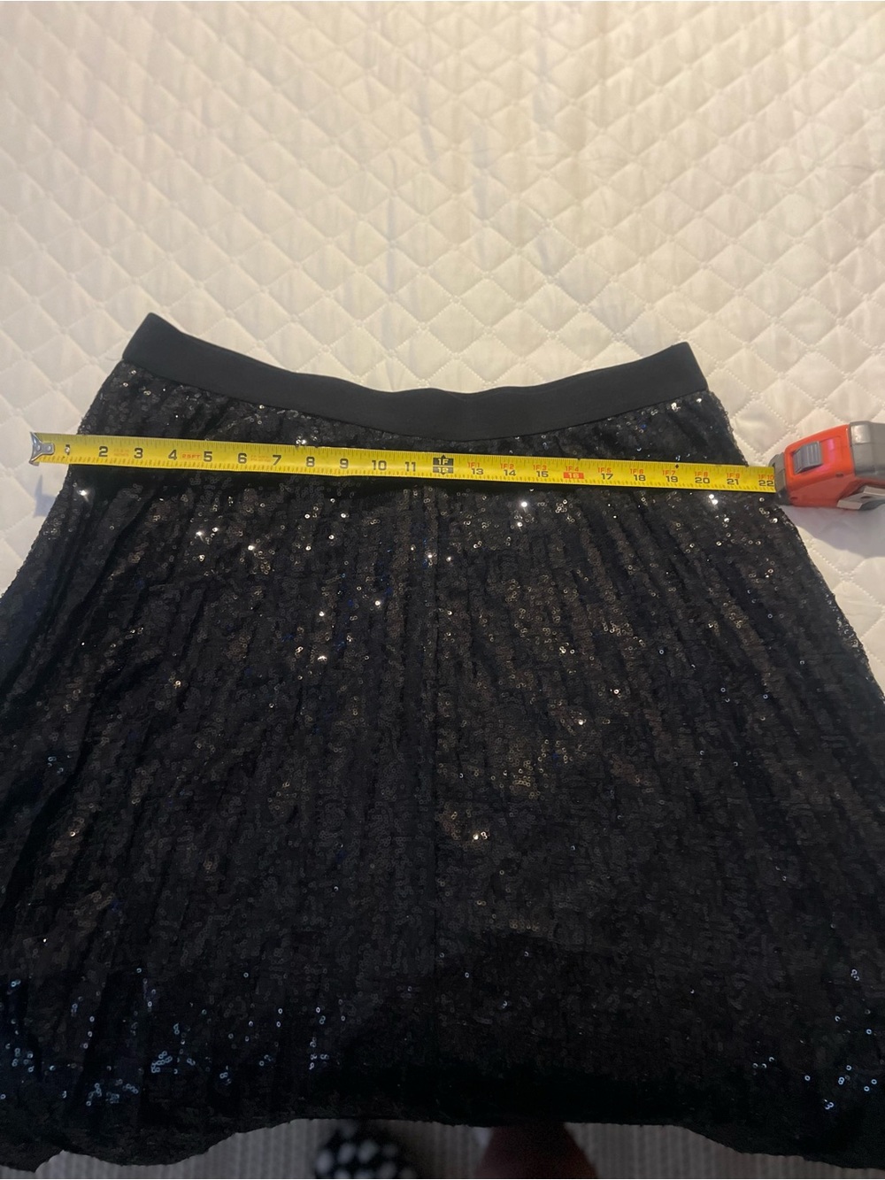 Simply Vera Vera Wang Black Sequin Skater Skirt - Picture 5 of 5